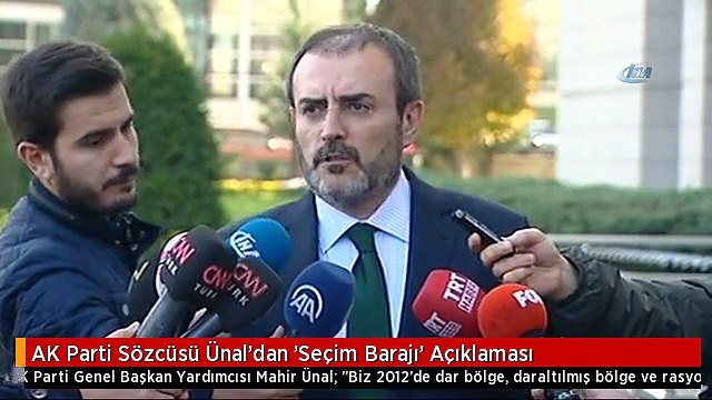 AK Parti Sözcüsü Ünal'dan 'Seçim Barajı' Açıklaması