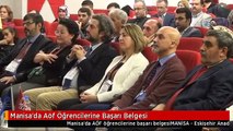 Manisa'da Aöf Öğrencilerine Başarı Belgesi