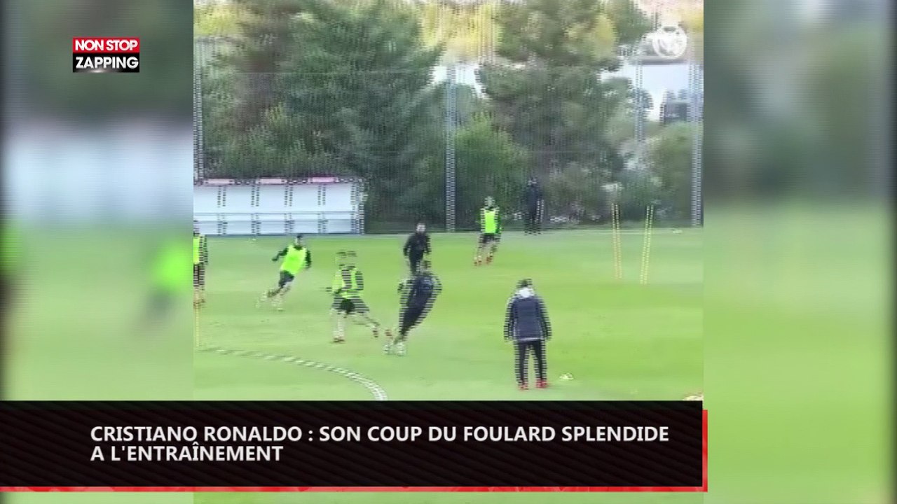 Cristiano Ronaldo : son coup du foulard splendide à l'entraînement (vidéo)