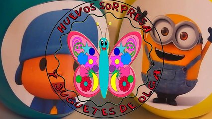 8 huevos sorpresa de pocoyó minions patrulla canina frozen cars 3 Disney videos para niños 2017