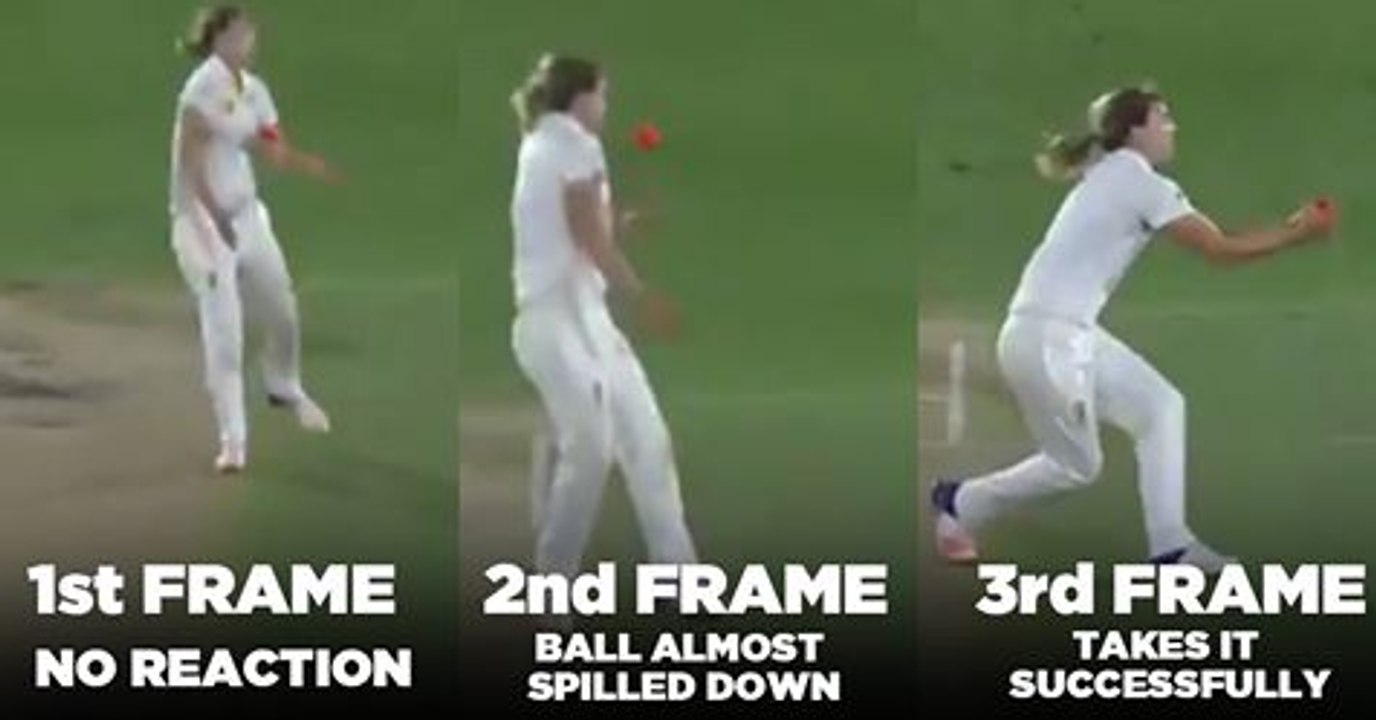 Ellyse Perry couldn’t stop laughing after catching one out of nowhere