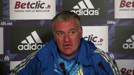 Deschamps et N'Koulou hier en conf de presse à la Commanderie avant le match de Nancy