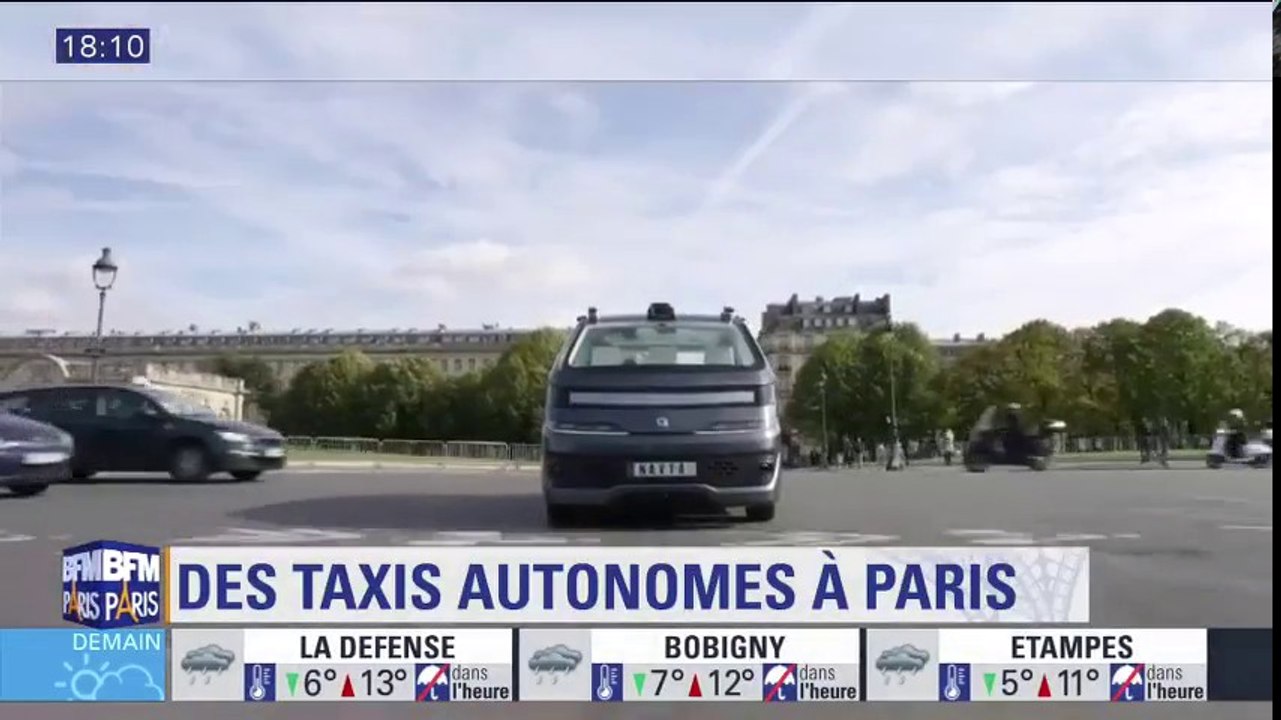 Un taxi autonome et sans chauffeur bientôt dans les rues de Paris