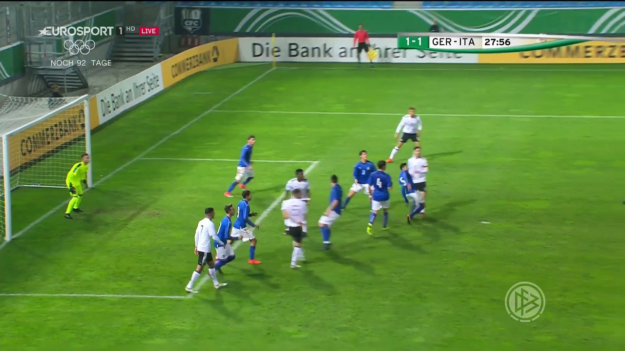 1-1 Sidney Friede Goal International  Under 20 Elite League - 09.11.2017 Germany U20 1-1 Italy U20