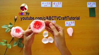 How To Make David Austin Rose From Crepe Paper - Craft Tutorial