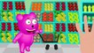 Mega Gummy bear visits Zoo finger family Rhyme for Kids | Gummy bear Ice cream Funny cartoon