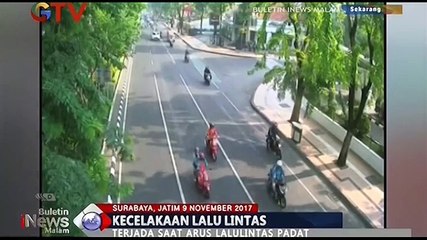 Detik-Detik Minibus Tabrak 3 Motor di Surabaya