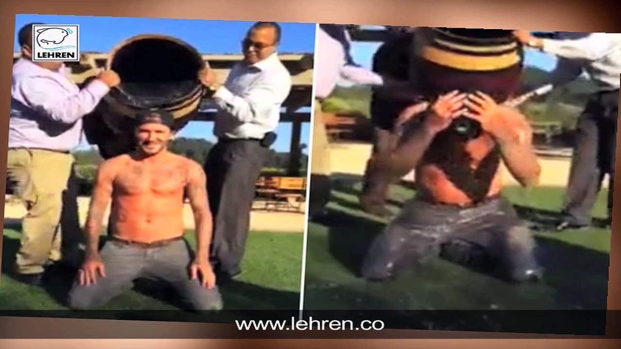 David Beckham & Shakira Take Up Ice Bucket Challenge