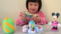 Barbie Minie Mouse Disney Princess Giant Play-Doh Surprise Eggs Kinder Surprise Eggs Unboxing