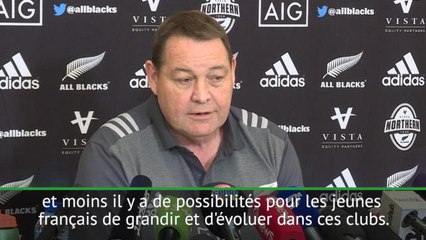 Nouvelle-Zélande - Hansen pointe du doigt les limites du rugby français