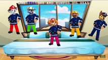 Paw Patrol Transforms Into Fireman Sam Cartoons - Finger Family Nursery Rhymes Songs for children