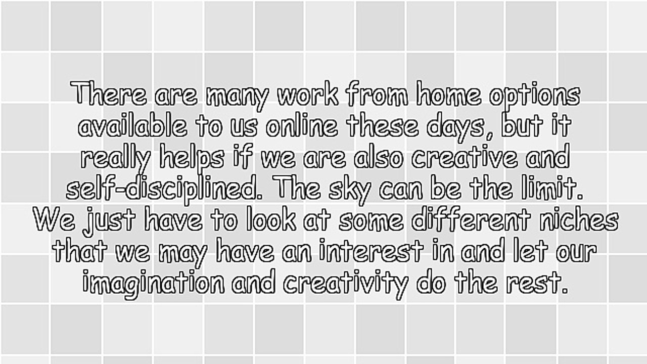 Two Work at Home Options You Might Consider