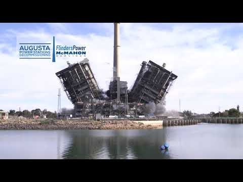 Coal-Fired Power Station in South Australia Demolished in Spectacular Fashion