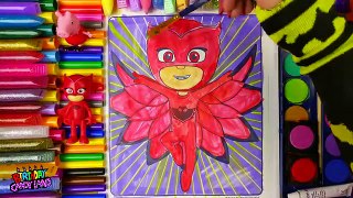 PJ Masks Owlette Colouring Pages for Kids | Colouring and Painting Owlette | Colouring Book