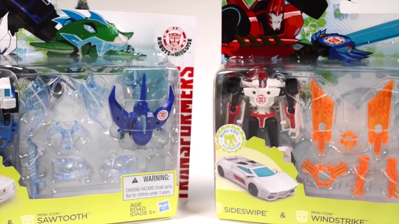 Transformers Robots in Diguise MINI ROBOTS, Sideswipe, Strongarm, SawTooth, and Ratchet, Jazz NEW