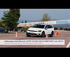 Volkswagen Golf Alltrack 2017 - Maniobra de esquiva (moose test) y eslalon  km77.com