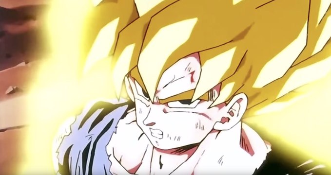Première transformation de Goku en Super Saiyan