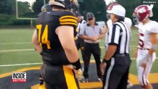 Military Dad Dresses as Referee to Surprise Kids at High School Football Game-CZZEOWz2vG4