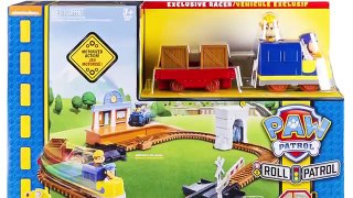PAW PATROL EPISODE TRAIN RAILWAY TRACK PLAYSET RUBBLE ROCKY HAUL M&MS CANDY IN ADVENTURE BAY