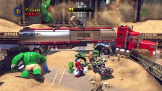 LEGO MARVEL SUPER HEROES Complete Walkthrough Movie Scenes Sand Central Station Hulk IronMan SandMan