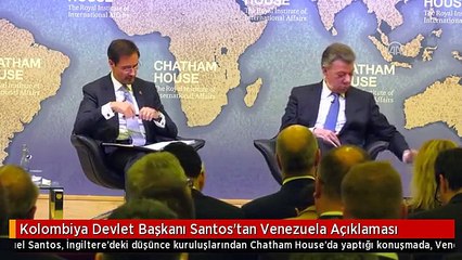 Kolombiya Devlet Başkanı Santos'tan Venezuela Açıklaması