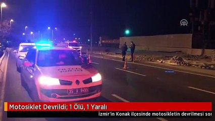 Motosiklet Devrildi: 1 Ölü, 1 Yaralı