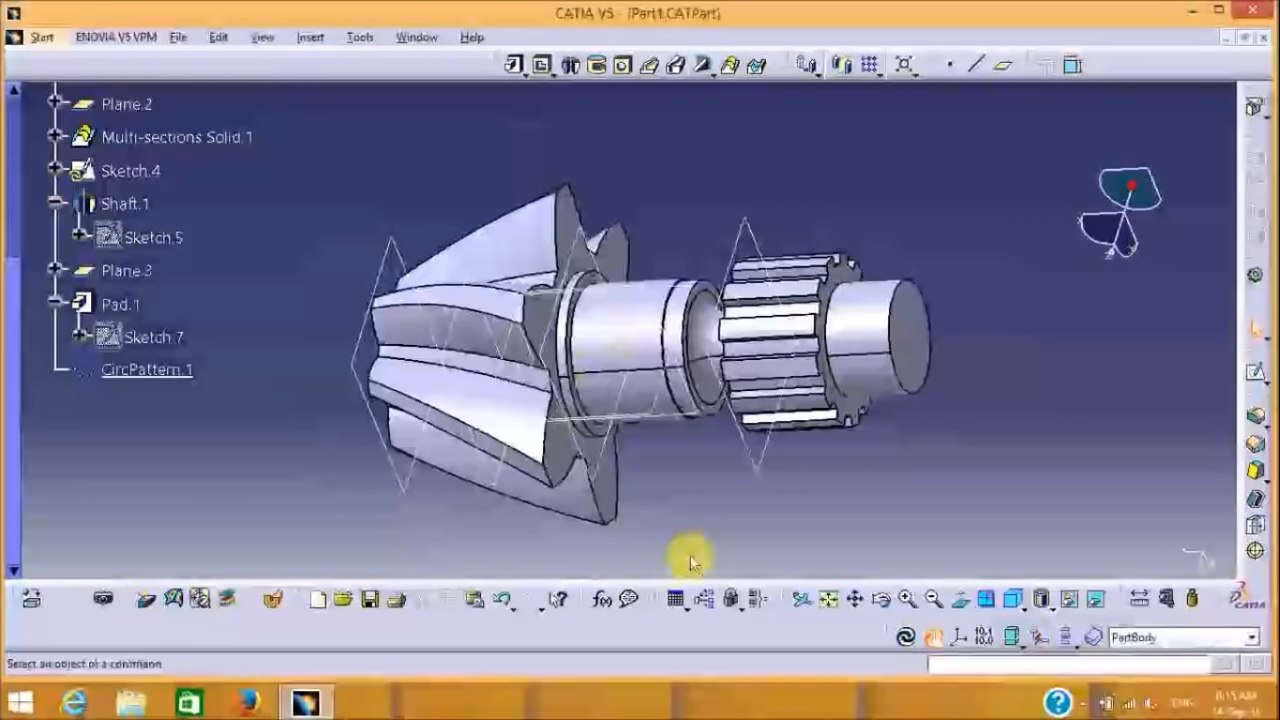 CATIA Helical Gear Tutorial | How To Make Helical Gear In CATIA - Video ...