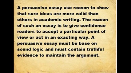how to make a persuasive essay