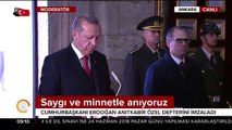 Cumhurbaşkanı Erdoğan: Gazi Mustafa Kemal Atatürk'ü bir kez daha rahmetle anıyoruz