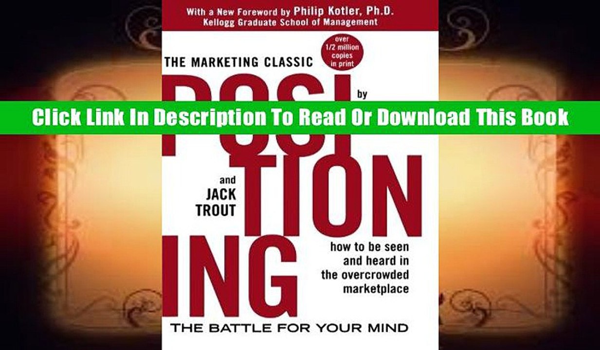 eBook Read Positioning: The Battle for Your Mind Full Download ePub Online