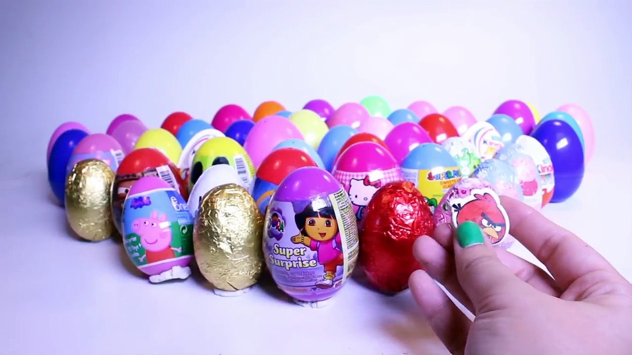 Surprise Eggs Peppa Pig Frozen Angry Birds Mickey Mouse Hello Kitty Disney Princess Huevos Sopresa