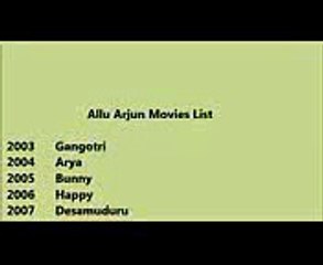 Allu Arjun Filmography