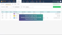 hCue Dental Software-How to book an appointment through the Month