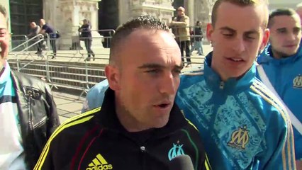 les supporters Marseillais ont envahi le centre-ville de Milan