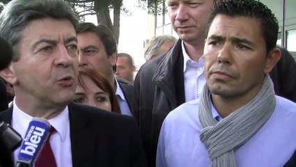 Interview de Jean-Luc Mélenchon après sa rencontre avec les syndicats du Port.