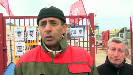 Les grévistes de la faim devant le site d'Arkema