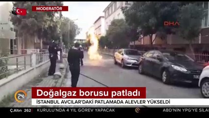 Doğalgaz borusu patladı