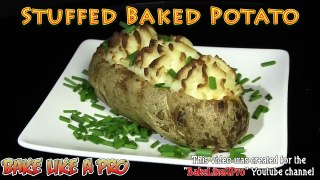 Stuffed Baked Potato Recipe ! - Fluffy ! - Sour cream and cheese