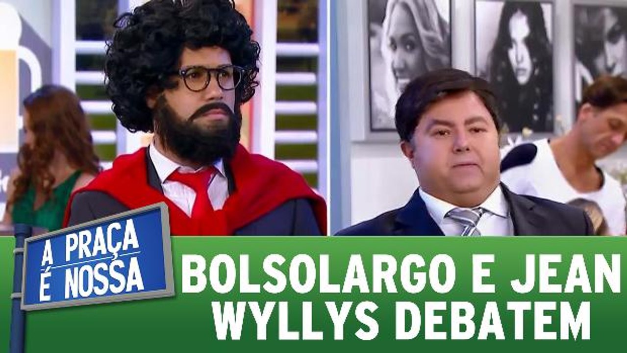 Jair Bolsolargo e Jean Wyllys debatem no meio da Praça