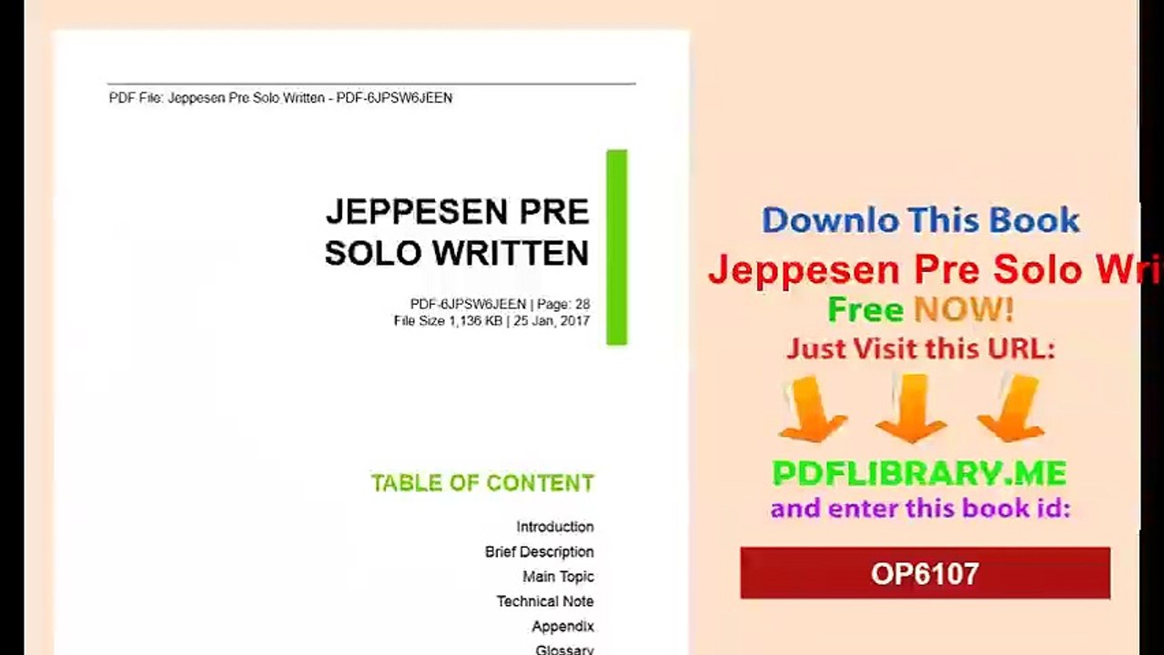 Jeppesen Pre Solo Written