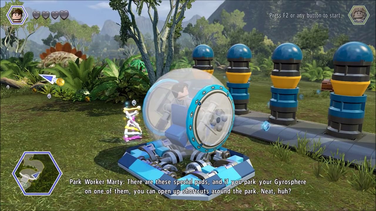 Jurassic World Lego Game Level #17 Gyrosphere Valley Gameplay Walkthrough By WD Toys