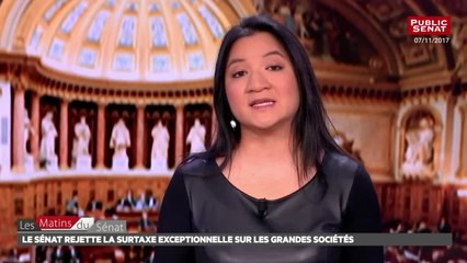 Le Sénat rejette la surtaxe exceptionnelle sur les grandes sociétés - Les matins du Sénat (10/11/2017)