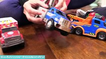 Toy Cars and Trucks Playtime Video! Police Cars, Fire Trucks and more. A Gatling Toy Gun!