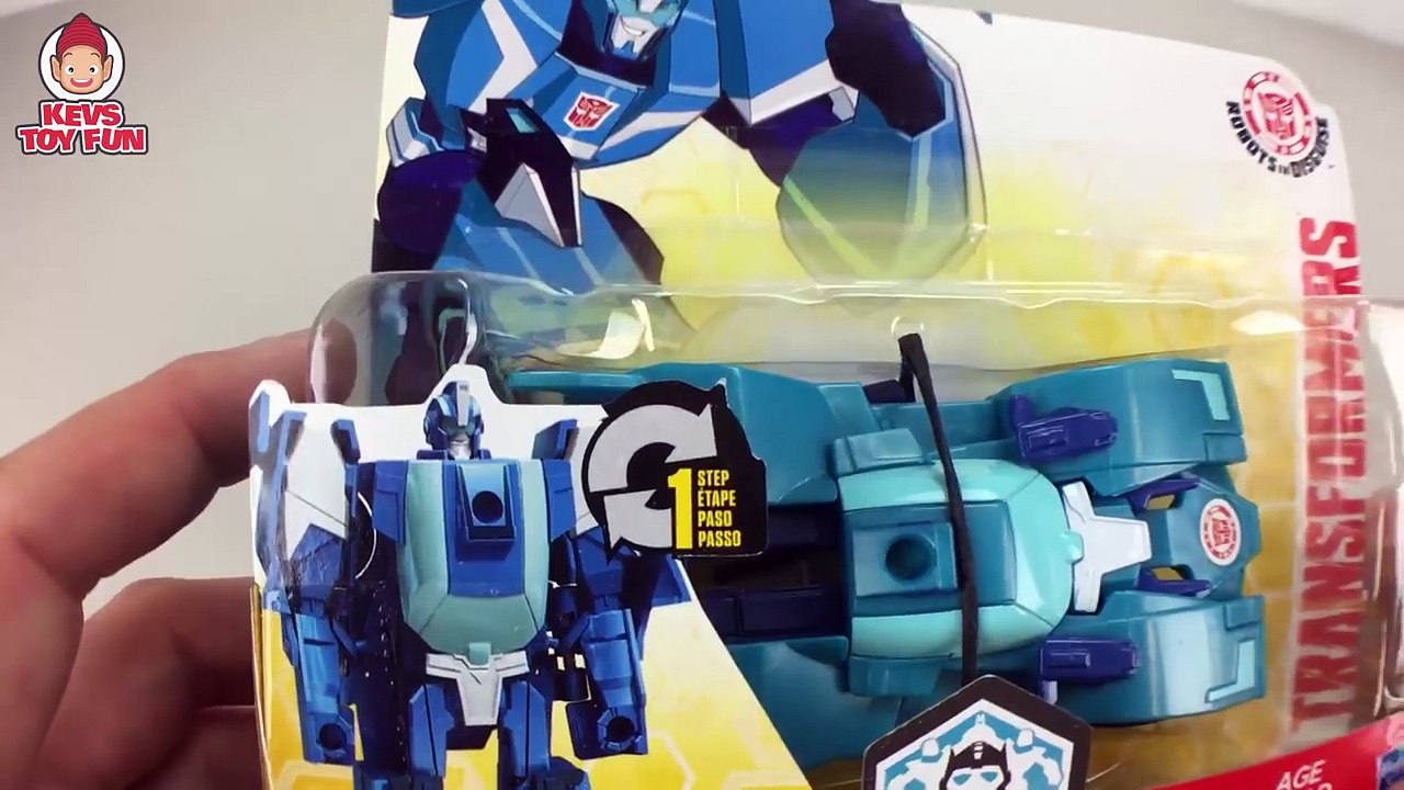 Transformers Combiner Force Bumblebee Optimus Prime Sideswipe 1-Step-Changers Unboxing Toy Video