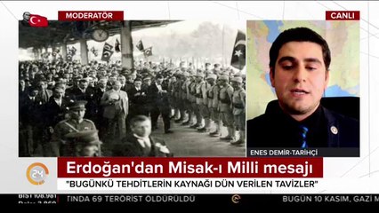 Erdoğan'dan Misak-Milli mesajı