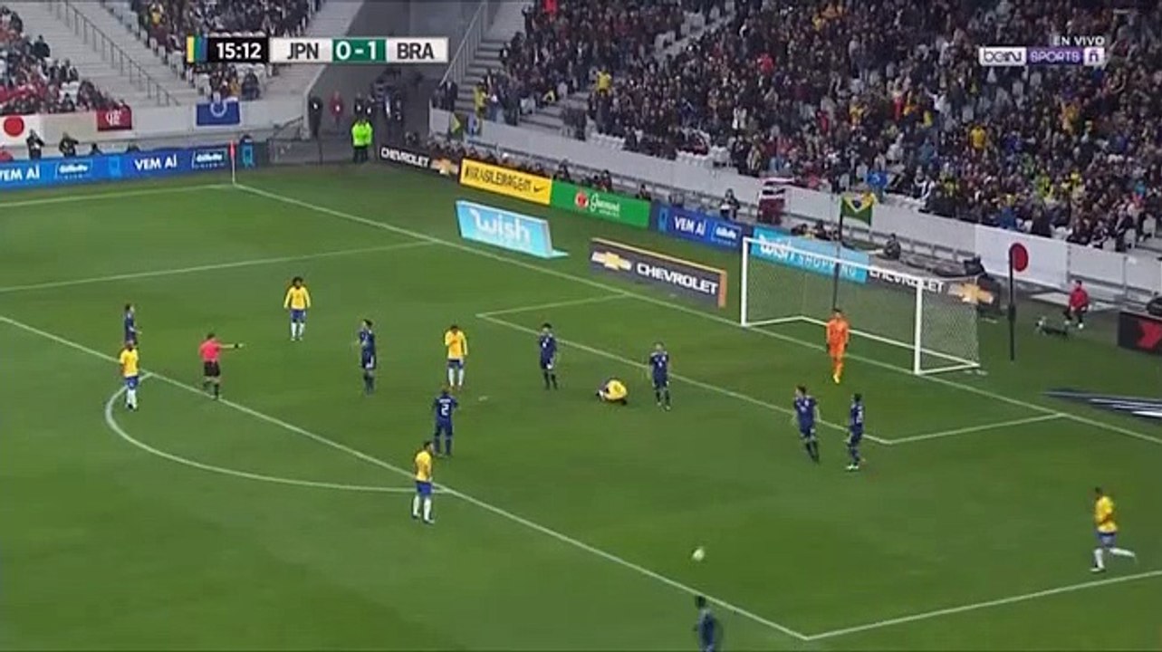 Neymar Penalty Missed - Brazil 1-0 Japan 10.11.2017