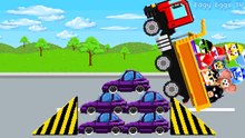 Tow Truck Color Ride | Learn Colors Police Car Monster Trucks Teach Colours for Kids Toddlers Baby
