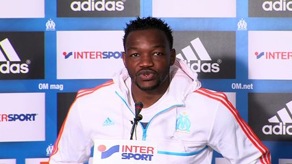 Steve Mandanda en conférence de presse ce matin à la Commanderie.