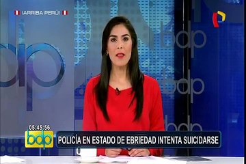 Arequipa: policía en aparente estado de ebriedad intentó suicidarse