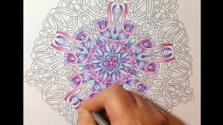 Angie Grace coloring book - coloring with marco raffine pencils - tutorial